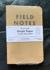 Field Notes Graph Paper Memo Books Set of 3 x 48 pages - New - Picture 1 of 2