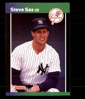 1989 Donruss Traded #T-23 Steve Sax New York Yankees - Image 1 of 2