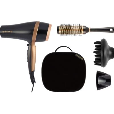 Remington Salon Smooth Dryer Gift Pack Hair Dryer Gold