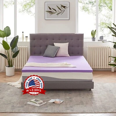 Colchon Full De 1.5 Pulgadas Para Adultos y Niños Cama Espuma De Memoria NEW US - Image 1 of 4