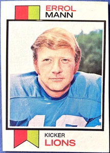 1973 Topps ERROL MANN #117 Detroit Lions, EX, Strong Borders! - Picture 1 of 4