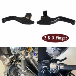 2 & 3 Finger Hand Brake Clutch Levers For Harley Touring '14-16 Road Glide FLTRX - Picture 1 of 9