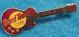 WASHINGTON DC HORIZONTAL RED GIBSON LES PAUL GUITAR GRID 4LC Hard Rock Cafe PIN - Picture 1 of 1