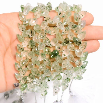 Rutile Moss Agate Gemstone Teardrop Faceted Beads 10X6 mm Strand 1822 Pcs GB779 - Image 1 of 4