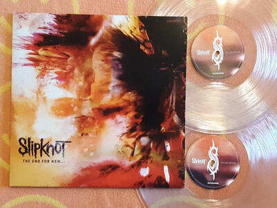 SLIPKNOT The End So Far 2-LP CLEAR VINYL Roadrunner "For Now" Misprint w/Sticker - Image 1 of 2