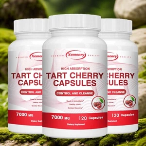 Cápsulas de cereza ácida 7000 mg - Gota dolor articular artritis suplementos antocianinas - Imagen 1 de 13