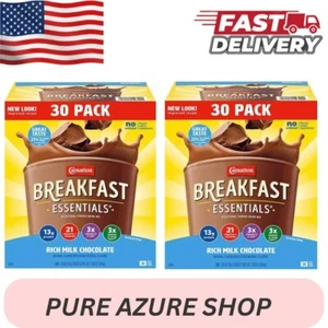 ( 2 PACK)Carnation Breakfast Essentials Drink Mix, Chocolate 30 ct.FAST DELIVERY - Picture 1 of 3