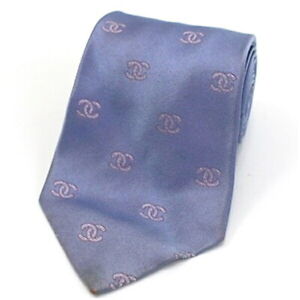 Authentic Chanel Silk Necktie with Chain Used AB Rank CHANEL | Business