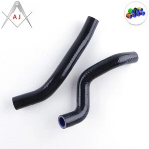 Black For 08-14 09 10 11 12 13 Kawasaki KFX450R KFX450 Silicone Radiator Hose - Picture 1 of 3