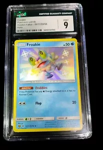 🤿 2019 Pokémon Sun & Moon Hidden Fates Shiny Holo Froakie #SV11 CGC 9 MINT 🤿 - Picture 1 of 2