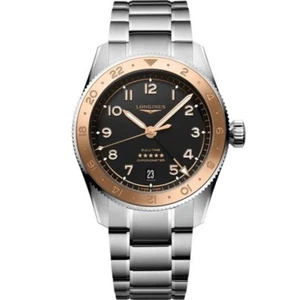 Longines Spirit Zulu Time 1925 39mm Black Dial Steel Men's Watch L38035536 - Picture 1 of 5