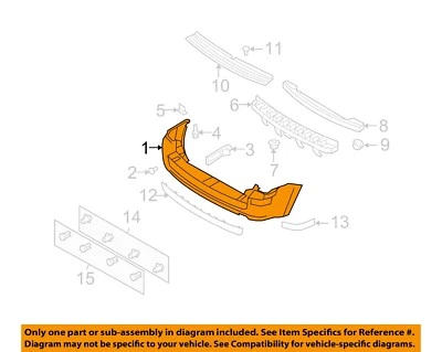 Cubierta de parachoques trasero Mercury Ford OEM 08-11 Mariner 8E6Z17K835APTM Foto 1 de 2