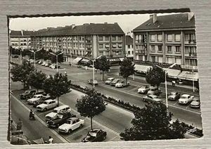 Postcard RPPC Saint Nazaire France Circa 1960’s Stores Parking Lot Vintage Cars - Picture 1 of 2