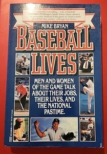 Vintage 1990 Baseball Lives by Mike Bryan Trade Paperback Book - Foto 1 di 2