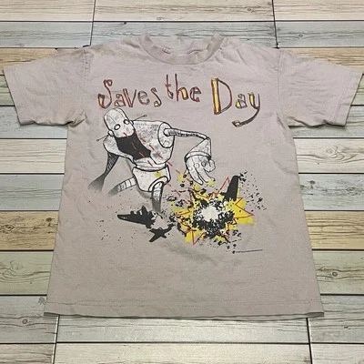 Vintage Saves the Day Emo Band Tour T-shirt Short S to 5XL EC012 - Image 1 of 2