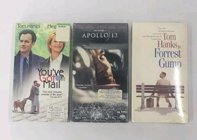 Tom Hanks - Forest Gump - Apollo 13 - You've Got Mail - 3 New Sealed VHS Tapes - Image 1 of 4