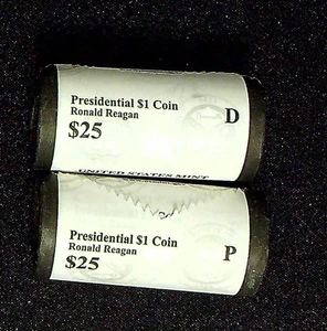 2016 - D & P Ronald Reagan 25 Münzen Präsidenten Dollar Rollen - Bild 1 von 1