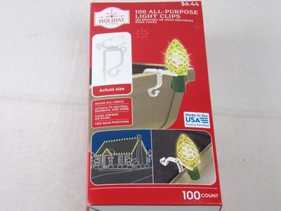 Clips de luz de vacaciones perchas ganchos de luz de Navidad multiusos 100 unidades Foto 1 de 4