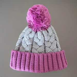 Mud Pie Toddler Little Girl Beanie Winter Hat Pom Pom Chunky Knit ONE SIZE NWT - Picture 1 of 10