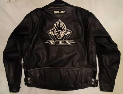 CHAQUETA DE CUERO HONDA POWER TRIP VINTAGE RARA CREMALLERA COMPLETA ACOLCHADA TRASERA TALLA L Foto 1 de 4