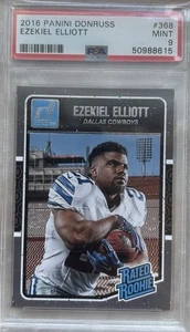  2016 - 2017 Donruss - Base #368 - Rated Rookies - Ezekiel Elliott - PSA 9 MINT  - Bild 1 von 2