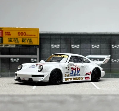 GB 1:64 White RWB 964 #319 Racing Sports Classic Model Diecast Collect Car - Image 1 of 4