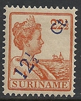 Surinam 1926 NVPH 115 overprint Error  MLH  VF - Image 1 of 1