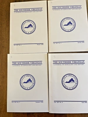 4 Books Southside Virginian Genealogy & Family History 1996 Virginia VA Vol XIV - Image 1 of 4