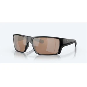 Costa Del Mar Sunglasses Reefton Pro Matt Black Copper Silver Mirror Lens - Picture 1 of 4
