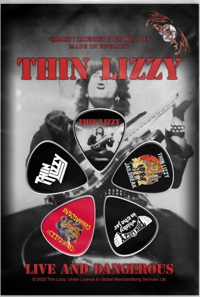 Thin Lizzy Set of 5 Plectrum Pack / Guitar Picks (rz)