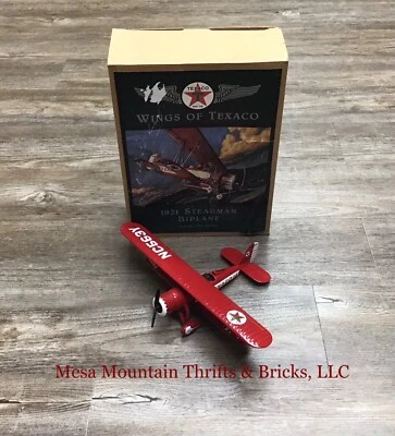 Ertl Die-Cast 1931 Stearman Biplane Wings Of Texaco 3er en la serie ¡Raro!🇺🇸 Foto 1 de 4