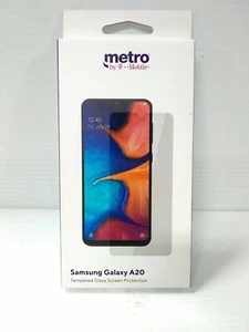 Metro Samsung Galaxy A20 Tempered Glass Screen Protector GLS1010 NEW (W2-2) - Picture 1 of 3