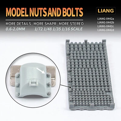Model Nuts And Bolts 0.6-2.0MM 1/72 1/48 1/35 1/16 Scale Model Accessories - Image 1 of 4