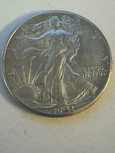 1941 50C Walking Liberty Half Dollar AU + - Picture 1 of 3