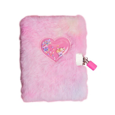 Tagebuch mit Schloss und Schlüsseln für Mädchen A6 Plush Secret Journal Noteb - Bild 1 von 4