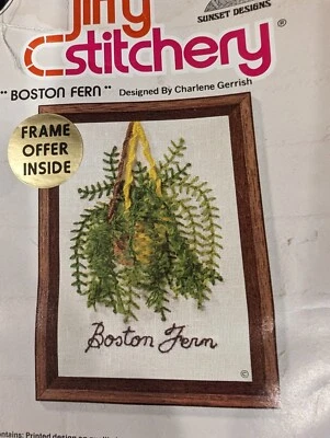 Jiffy Stitching Boston Fern Sunset Designs Foto 1 de 3