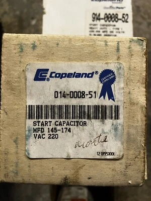 Copeland 014-0008-51 Start Capacitor 145-174 MFD 220Vac New . Same Day Shipping - Image 1 of 3