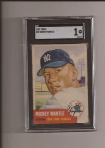 MICKEY MANTLE.....1953 TOPPS.....SGC 1.0 - Picture 1 of 2