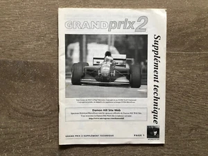 Notice/manuel supplement technique Grand prix 2 microprose pour Big box PC FR - Imagen 1 de 2