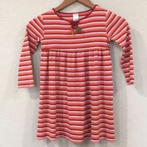 Gymboree Girls Sz 5 Colorful Striped Long Sleeve Dress 100% Cotton - Picture 1 of 10