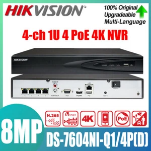 Hikvision DS-7604NI-Q1/4P(D) 8MP 4K 4ch 4 PoE 1SATA Smart Network Video Recorder - Picture 1 of 6