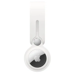 OEM Apple AirTag Leather Loop White Silicone Holder for AirTag MX4F2ZM/A - Picture 1 of 4