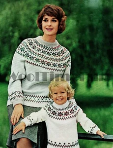 Saltador clásico de esquí/navidad de isla justa para damas y niños. - Imagen 1 de 1