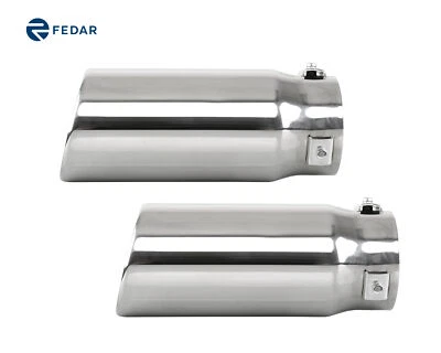 Entrada de fedar 3,75"; salida 4,5"; longitud 11" punta de escape paquete de 2 Foto 1 de 4