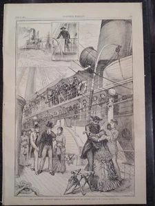 US Arctic Exploration Jeannette North Pole Captain De Long Harpers Weekly 1882 7 - Picture 1 of 1