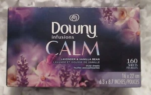 DOWNY INFUSIONS LAVANDA E VANIGLIA ASCIUGA FAGIOLI LENZUOLA 160 FOGLI SPEDIZIONE GRATUITA! - Foto 1 di 2