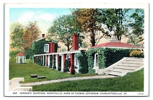 Cuartos de servicio y primer edificio en Monticello Charlottesville VA postal - Imagen 1 de 2