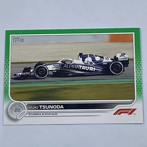 2022 Topps Formula 1 YUKI TSUNODA #122 Green Parallel /75 Scuderia Alphatauri - Picture 1 of 6