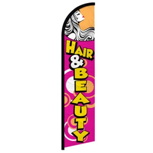 Hair & Beauty Windless Swooper Flag Salon - Picture 1 of 2