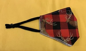 Buck Plaid  Fabric Face Mask Covering-Child, Teen and Adult size - Picture 1 of 2
